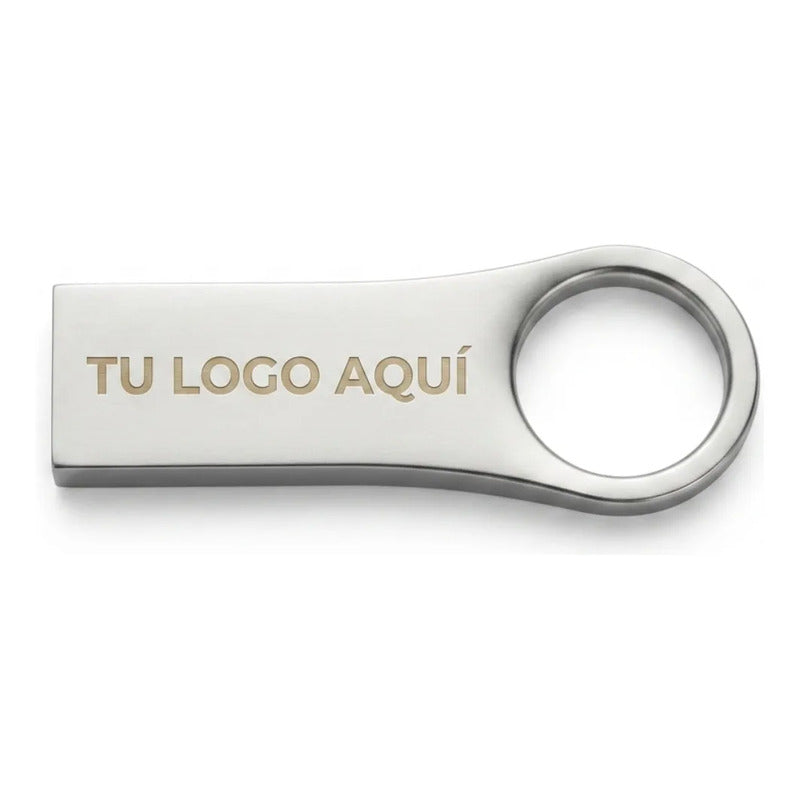 Kit 50 Memorias Usb 16gb Para Empresas Personalizadas Logo Plateado Y17per