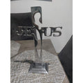 Pewter Cruz Nombre Jesus Decoracion Hogar /sar Plateado