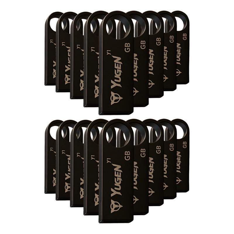 Kit 20 Memoria Usb 8gb Metalica Negro Bulk Suelta Nuevas Y1b Negro Y1b