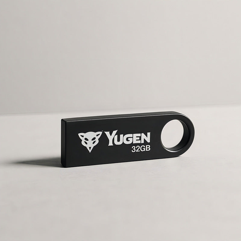 Paquete 100 Memoria Usb 8gb Yugen Metálica Negro Modelo Y1 Mayoreo