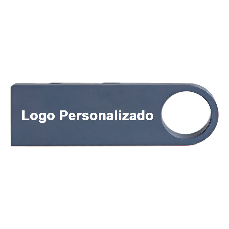 10 Memorias Usb 32gb Personalizadas Logo Laser Metal Azul 2 Y1