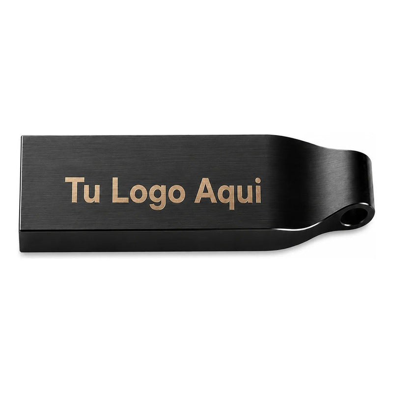 Kit 100 Memorias Usb 16gb Personalizadas Grabado Láser Logo Negro Y3per