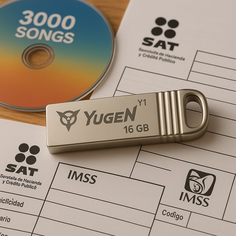Kit 20 Memorias Usb 16gb Yugen Y7 Metálica Granel Musica Plateado Y7