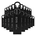 Kit 20 Memorias Usb 16gb Negro 2.0 Bulk 4geek Liso Negro Liso