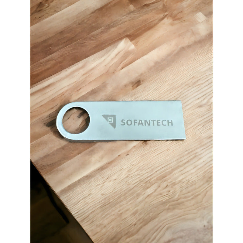 Kit 100 Memorias Usb 16gb Personalizadas Logo Laser Metal /i Color Plateado Liso