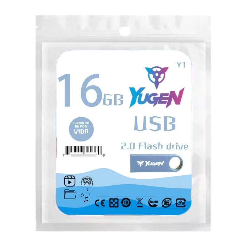 Paquete 20 Memoria Usb 16gb Colores Mayoreo Metálica Yugen Azul 2 Y1