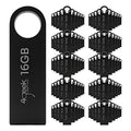 Kit 100 Memorias Usb 16gb Negro 2.0 Bulk 4geek Liso Negro Liso