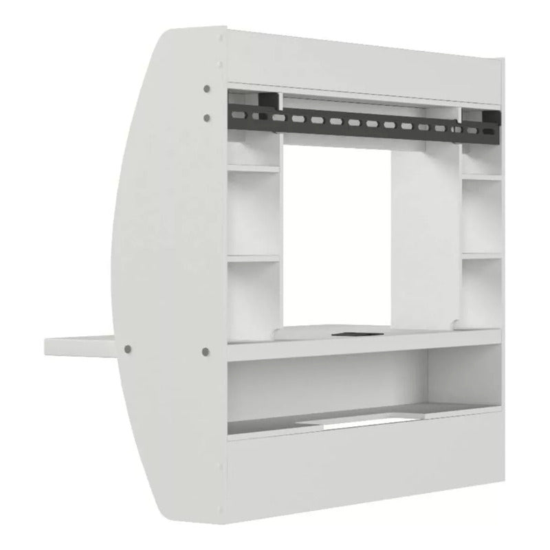 Escritorio Para Pared Flotante Moderno Madera /ka Blanco