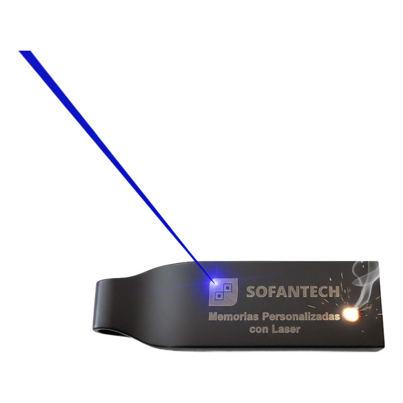 15 Memorias Usb 16gb Personalizadas Logo Laser Metal Negra Negro Y3b