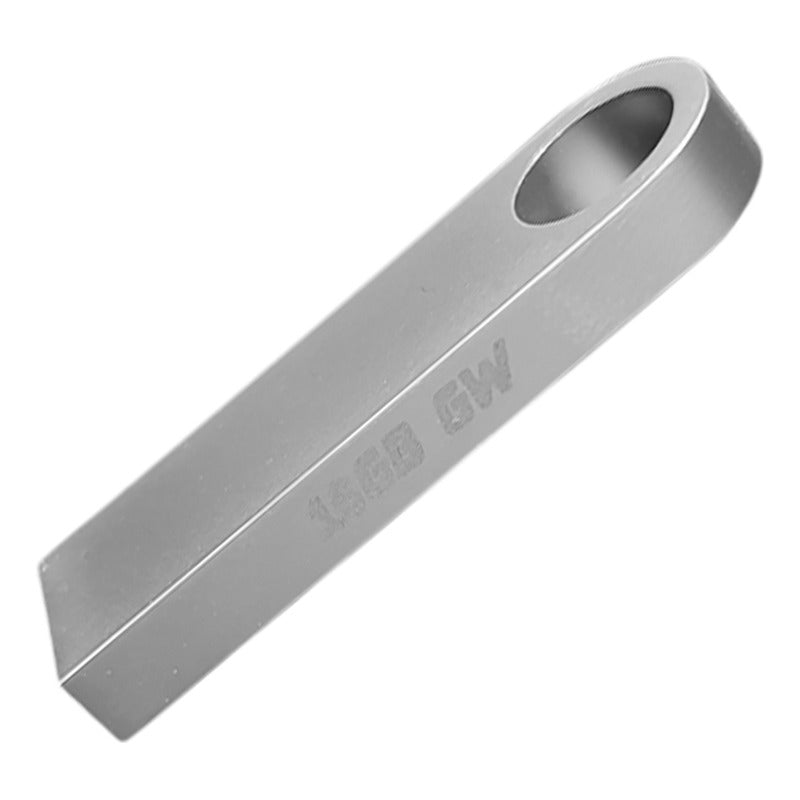 Kit De 100 Memoria Usb Metal Plata Bulk Suelta 16gb Plateado Liso