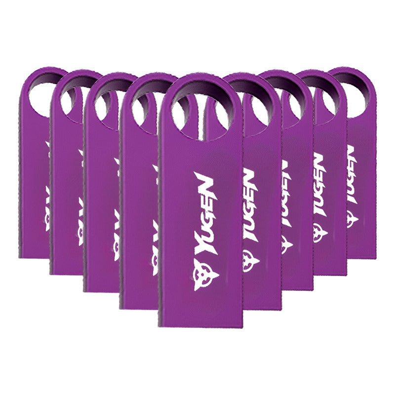 Paquete 10 Memoria Usb 8gb A Granel Metálica Mayoreo Yugen Violeta Y1