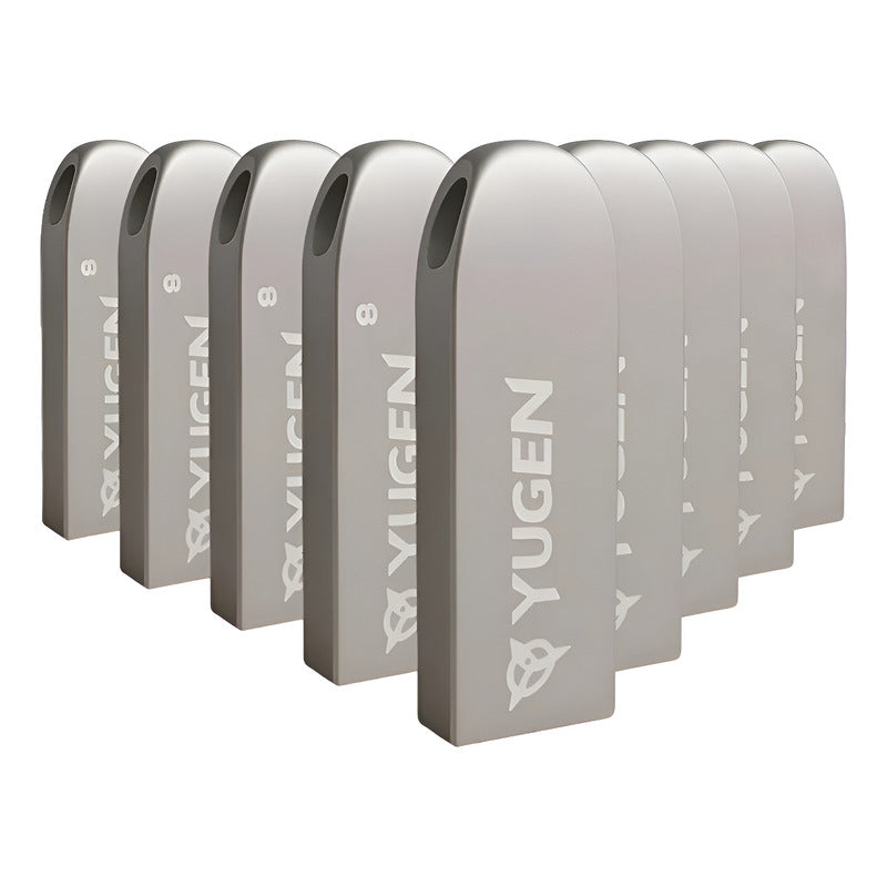 Paquete 50 Memorias Usb 4gb A Granel Metálica Mayoreo Yugen Plateado Y8