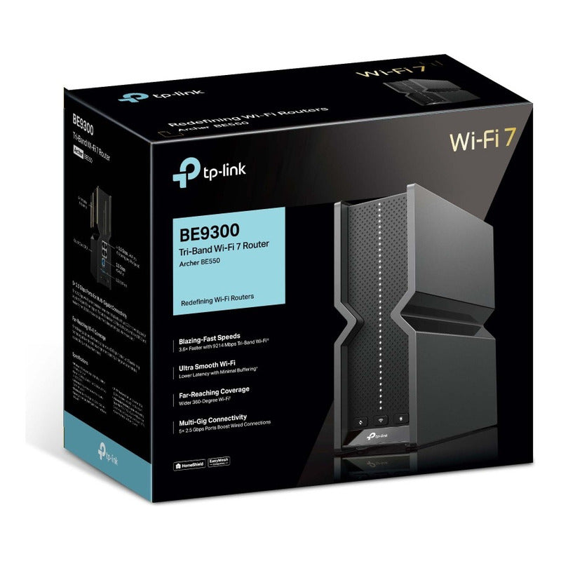 Tp-link Archer Router Wifi7, Hasta 9300mbps, 5 Puertos 2.5g
