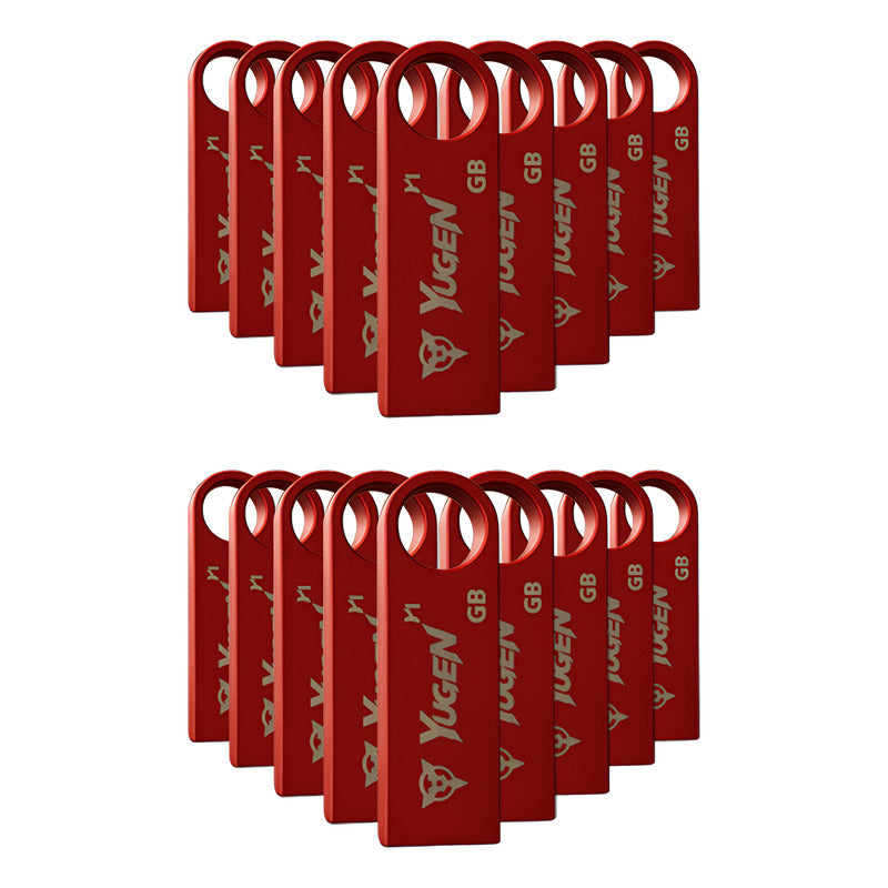 Kit 20 Memoria Usb 8gb Metalica Rojas Bulk Suelta Nuevas Y1 Rojo Y1r