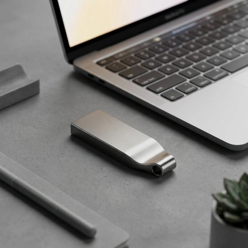 Kit 100 Memorias Usb 16gb Personalizadas Grabado Láser Logo Negro Y3per