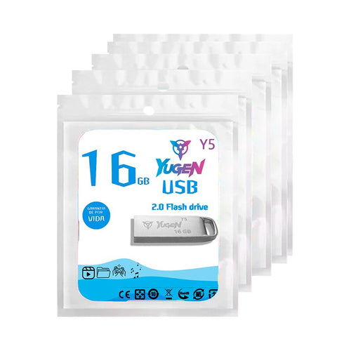Kit  40 Memorias Usb 16gb Metalica Usb 2.0 Yugen  Plata Y5 Plateado Y5