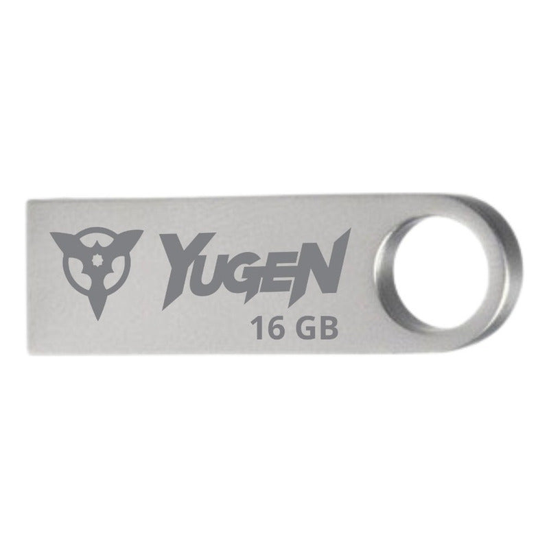 Paquete 50 Memorias Usb 16gb Yugen Metálica Color Gris Sin Tapa Liso