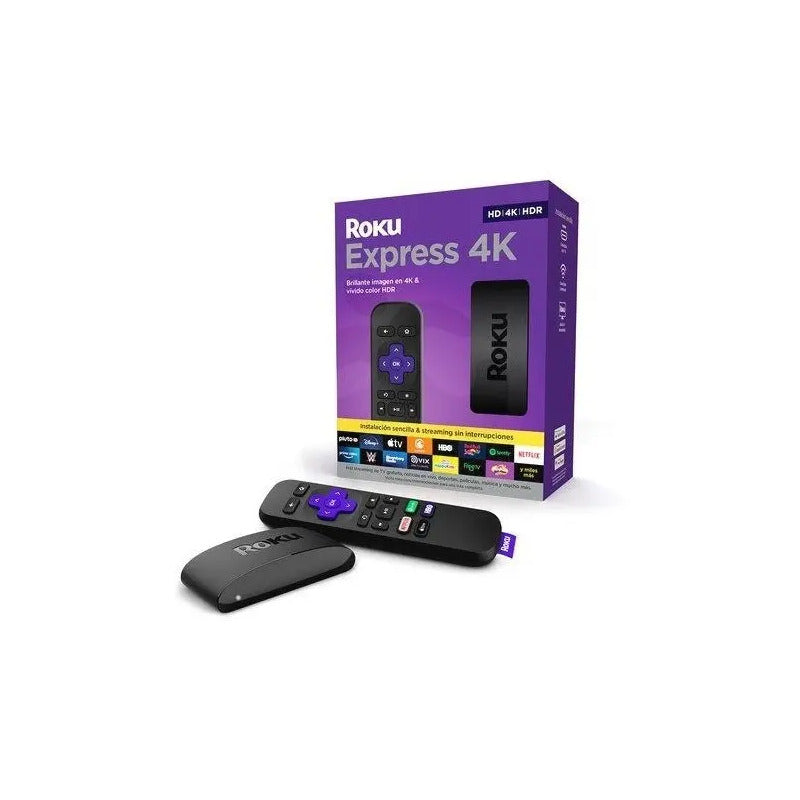 Roku Express 4k+ 3941r De Voz 4k Negro Con 1gb De Memoria Ram