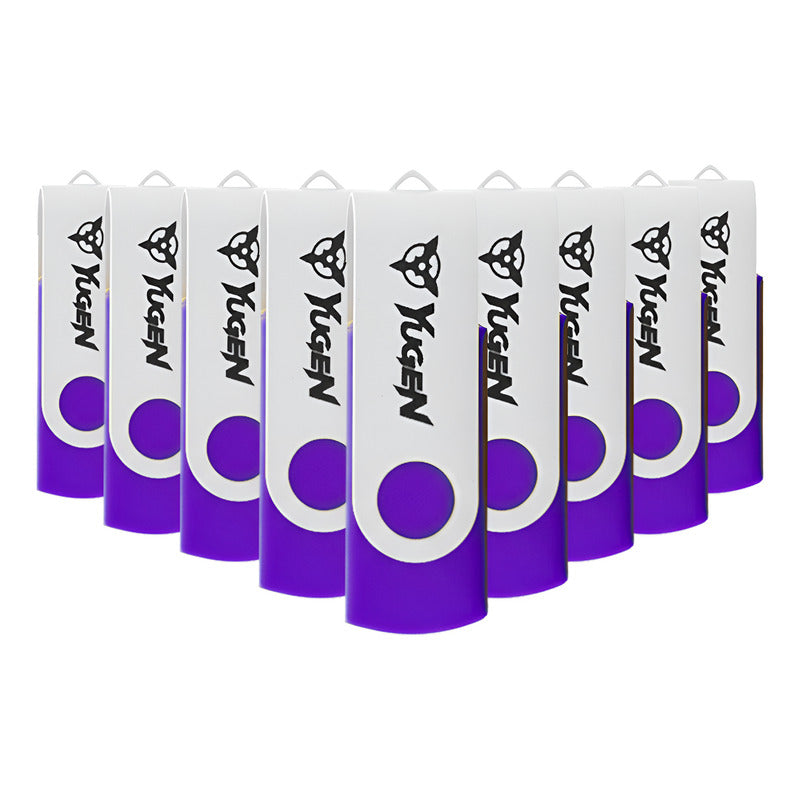 Paquete 50 Memorias Usb 4gb A Granel Metálica Mayoreo Yugen Violeta Y14