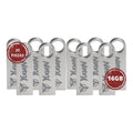 20 Memoria Usb 2.0 16gb Metal Granel Mayoreo Barata Color Plateado