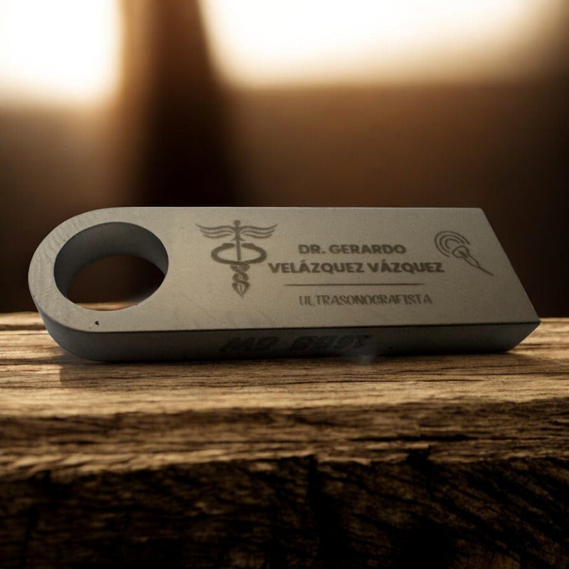 Kit 10 Memorias Usb 16gb Personalizadas Logo Laser Metal /i Plata Metalico