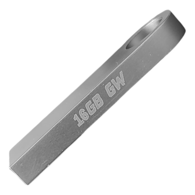 Kit De 100 Memoria Usb Metal Plata Bulk Suelta 16gb Plateado Liso