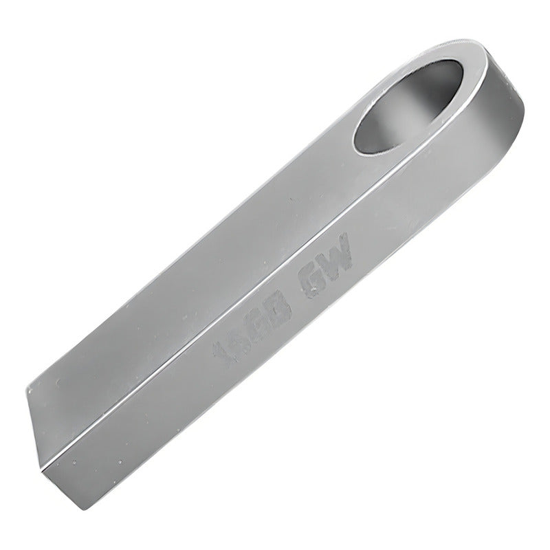 Kit De 100 Memoria Usb Metal Plata Bulk Suelta 16gb Color Plateado Liso