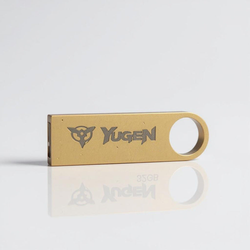 Paquete 100 Memoria Usb 8gb A Granel Metálica Mayoreo Yugen Dorado Y1