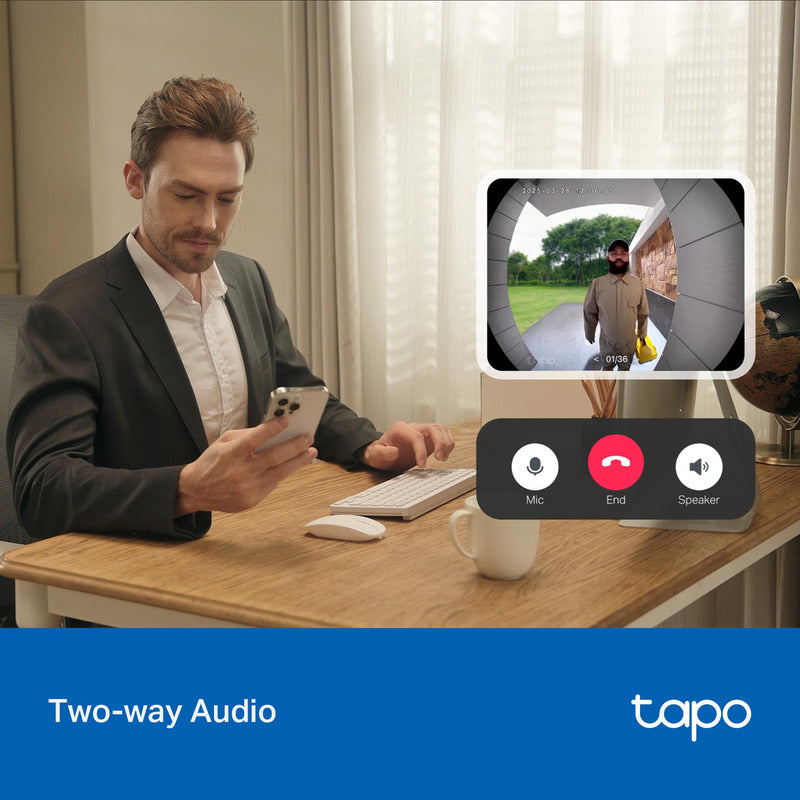 Tp-link Tapo D205 Timbre Inteligente Con Cámara 2k, Audio Negro 110v