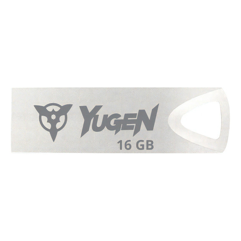 Paquete 100 Pendrives Yugen 16gb Usb 2.0 Metálico Sin Tapa Plateado Plateado2 Liso