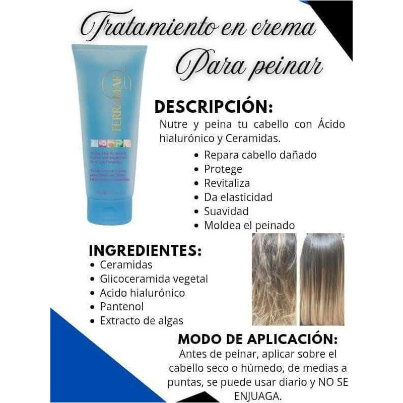 Crema Para Peinar Con Ácido Hialurónico Y Ceramidas Terramar