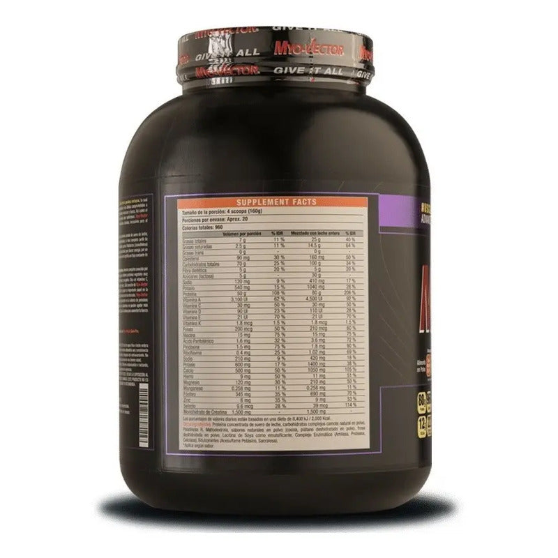 Proteína Myo-vector Gain Pro Polvo 3.2kg Sabor Vainilla
