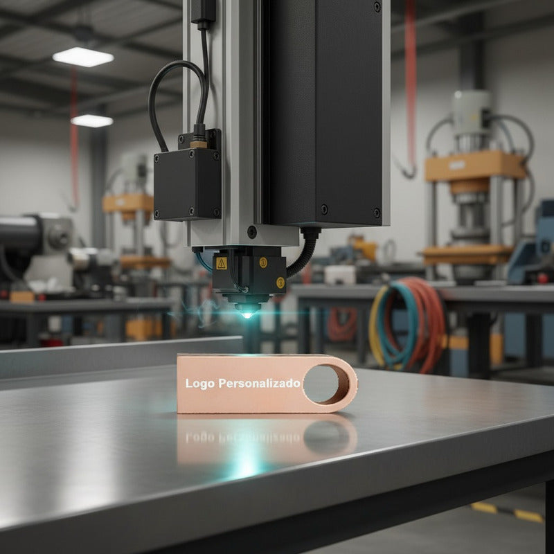 Kit 30 Memorias Usb 16gb Personalizadas Logo Laser Metal /i Oro Rosa