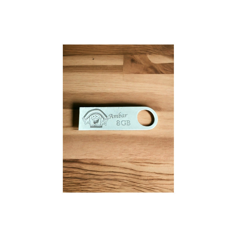 Kit 20 Memorias Usb 16gb Personalizadas Logo Laser Metal Plateado