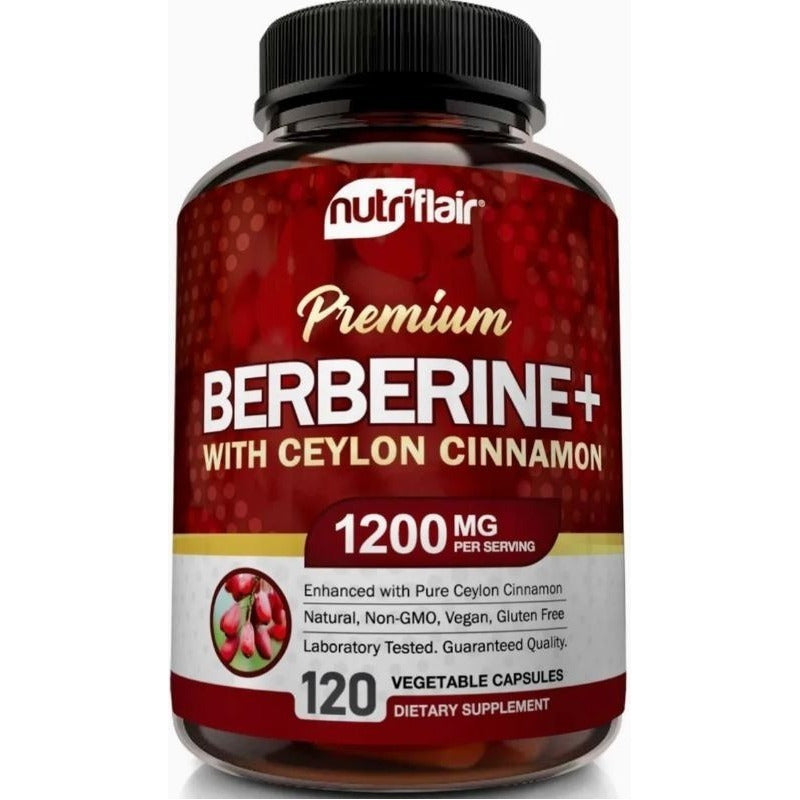 Nutriflair Berberina 1200mg 120 Cápsulas Veganas Sin Sabor Libre Gluten
