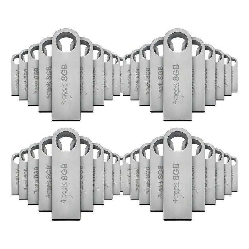30 Memoria Usb 4geek Bulk-8gb-4geek 8gb 2.0 Liso Plata