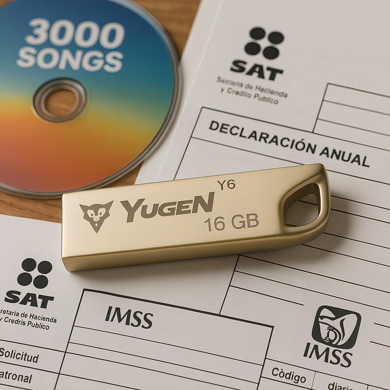 Pack 10 Memorias Usb Yugen 16gb Metal Usb 2.0 Conector A Plateado Modelo Y6