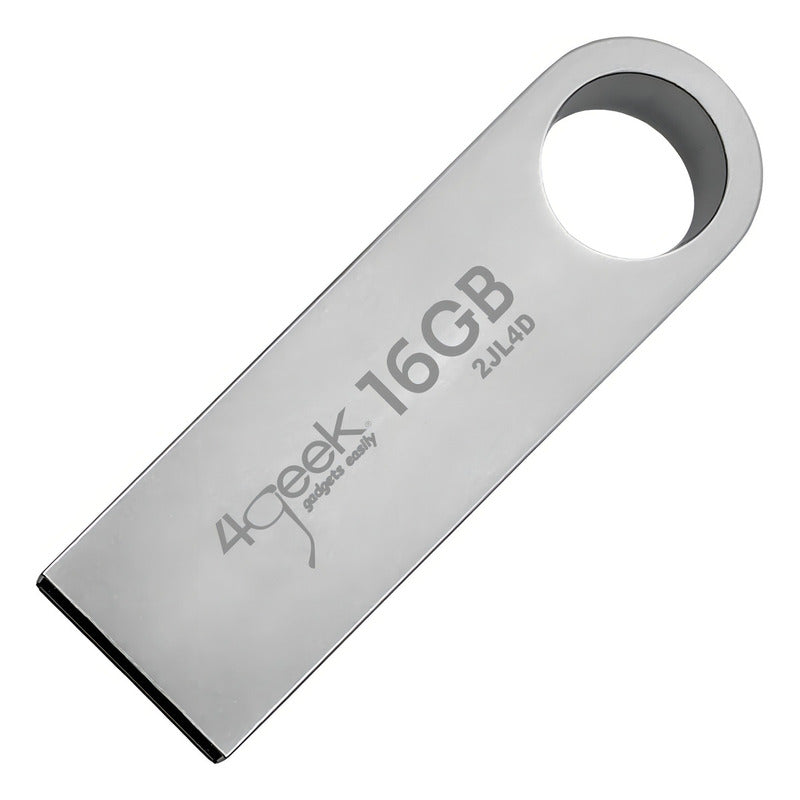 Kit 10 Memorias Usb 16gb Metálica 2.0 Bulk 4geek Color Plateado Liso