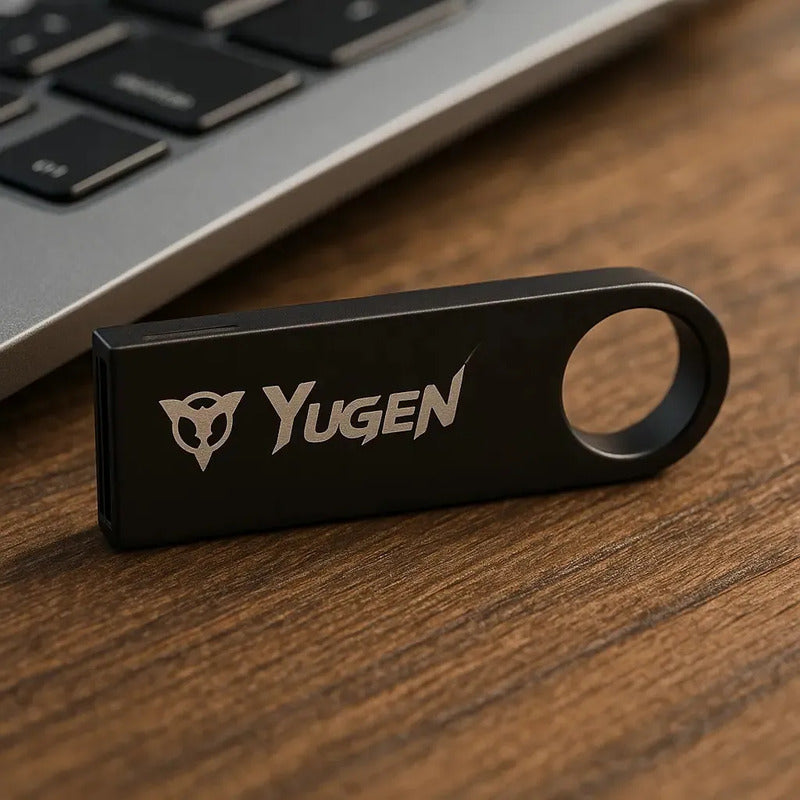 Paquete 20 Memoria Usb 16gb A Granel Metálica Mayoreo Yugen Negro Y1