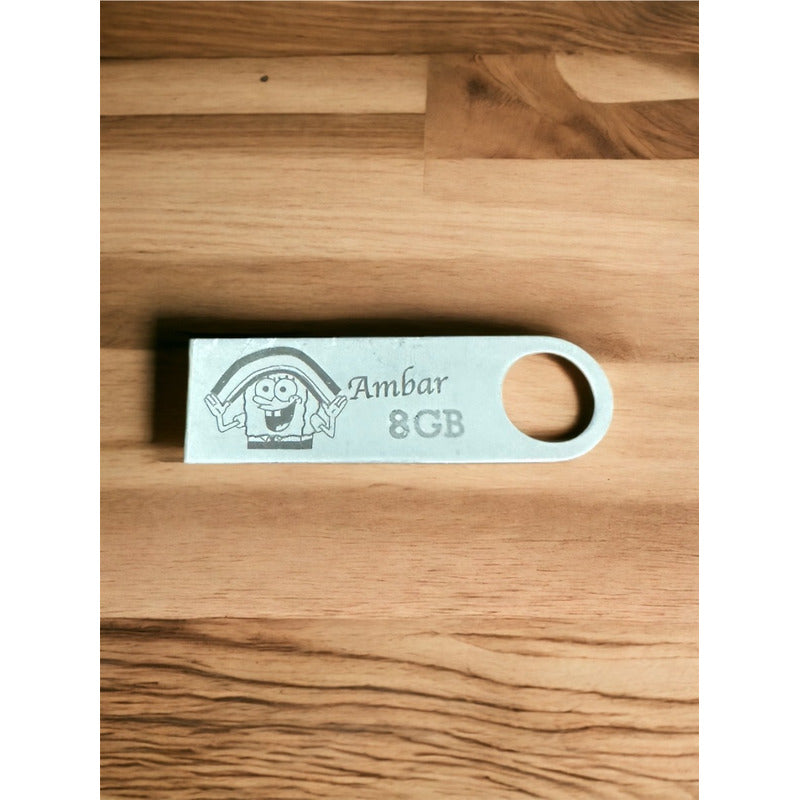 15 Memorias Usb 16gb  Personalizadas 2 Lados 2 Logos Laser Plateado Doble Logo