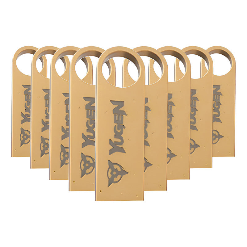 Paquete 50 Memoria Usb 8gb A Granel Metálica Mayoreo Yugen Dorado Y1