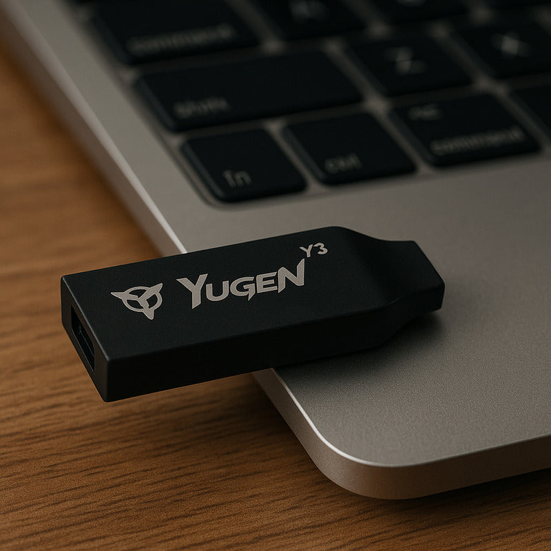 Paquete 50 Memorias Usb 4gb A Granel Metálica Mayoreo Yugen Negro Y3