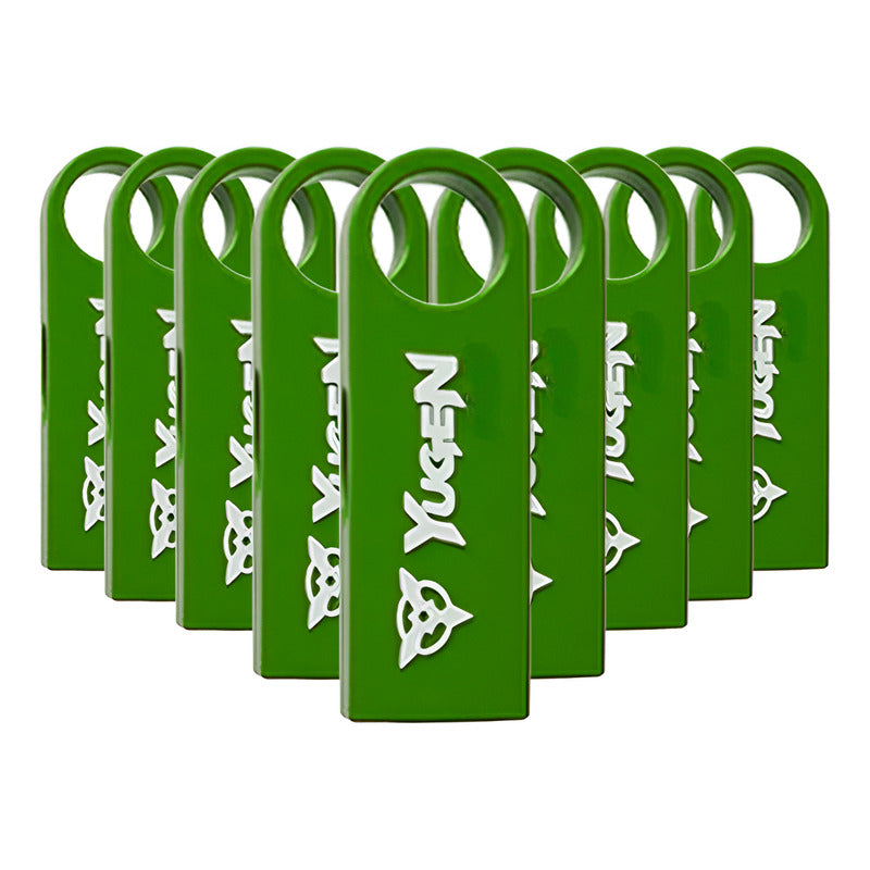 Paquete 30 Memoria Usb 8gb A Granel Metálica Mayoreo Yugen Verde Limon Y1