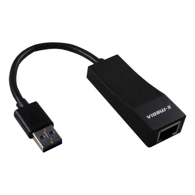 Adaptador Usb Ethernet X-media Xm-ue3000 Negro Usb-a A Rj45 Realtek Rtl8153