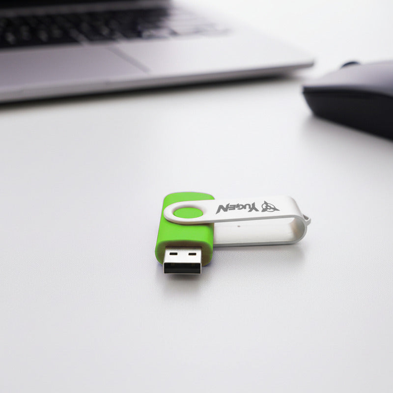 Paquete 50 Memorias Usb 4gb A Granel Metálica Mayoreo Yugen Verde Y14