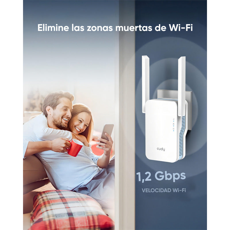 Extensor Wifi Ac1200 Repetidor Wifi Doble Banda 1200mbps Con Puerto Ethernet Mesh Compatible Con Todos Los Routers Cudy Re1200 Cobertura Amplificador Señal Wifi 5