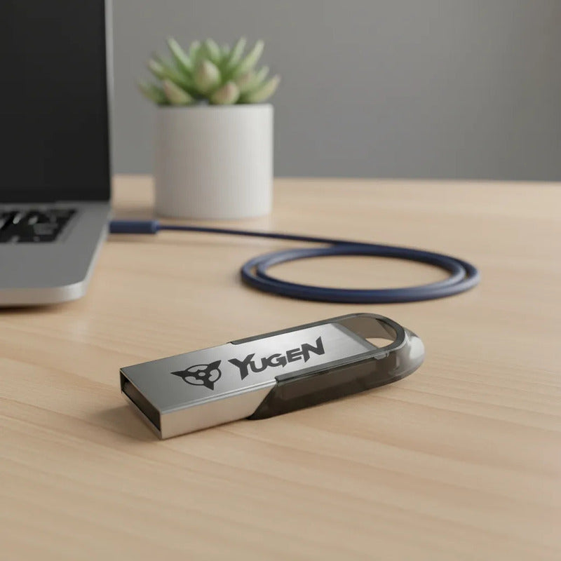 Paquete 10 Memoria Usb 8gb A Granel Metálica Mayoreo Yugen Plateado Y15