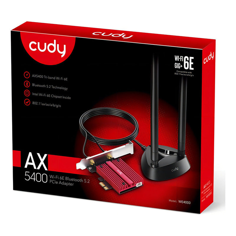 Tarjeta Wifi Cudy We4000 Pci Express Wlan 2402mb/s Antena Externa