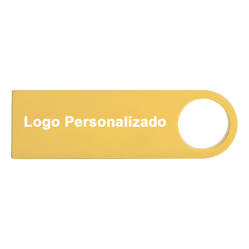 70 Memorias Usb 32gb Personalizadas Logo Laser Metal Dorado Y1