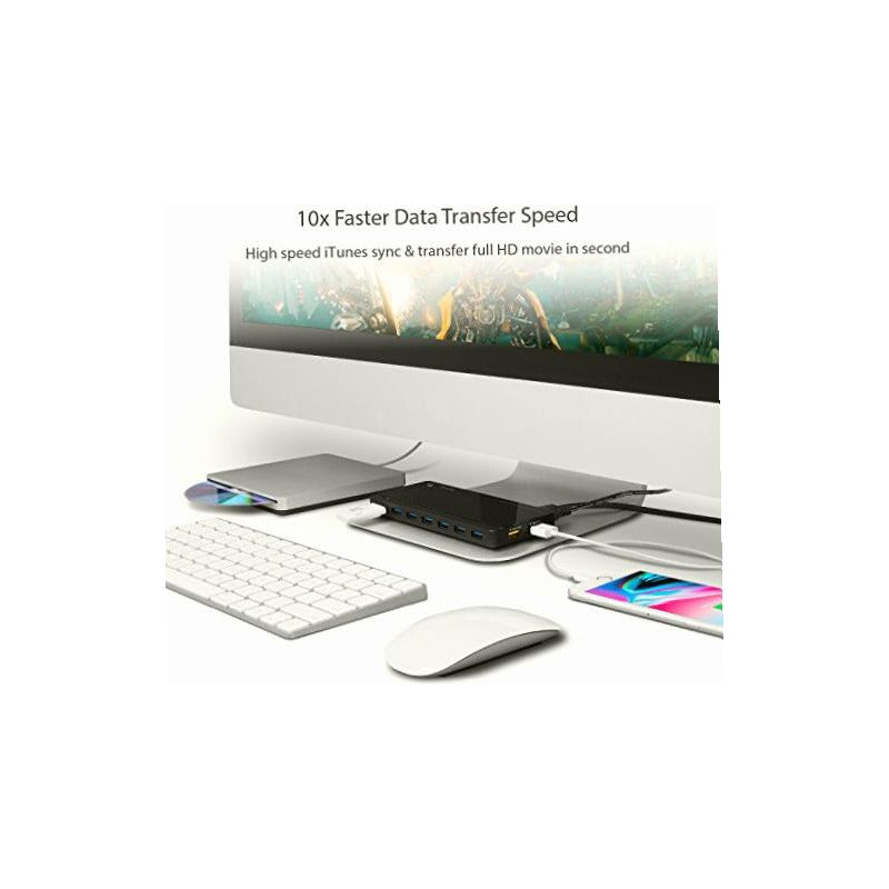 Hub Usb Tp-link De 7 Puertos 3.0 Con 2 Cargadores